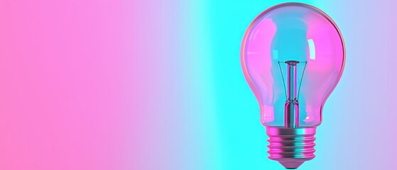 Poster - Futuristic Glowing Light Bulb Representing Innovative Problem Solving and Creative Thinking