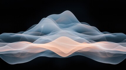 Poster - Abstract wave patterns in motion digital art creative exploration dark background aesthetic design