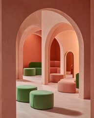 Poster - interior design showcase contemporary architecture modern space minimalist aesthetics cozy ambiance 