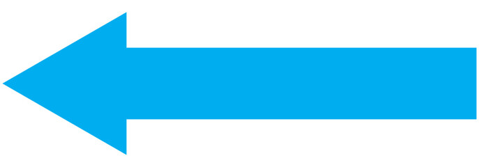 Fototapete - black large forward or left pointing solid long arrow icon sketched as vector symbol . eps 10
