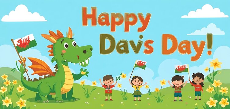 Creative St. David’s Day Background Design – Vibrant Welsh Culture