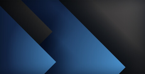 blue geometric triangle vector background overlap layer on black space for text and background design Eps10 vector