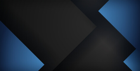 blue geometric triangle vector background overlap layer on black space for text and background design Eps10 vector