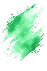 Canvas Print - A vibrant green brushstroke, captured in a PNG format, stands out against a pristine white background, showcasing the texture and depth of a hand-painted design, ready to elevate any creative 