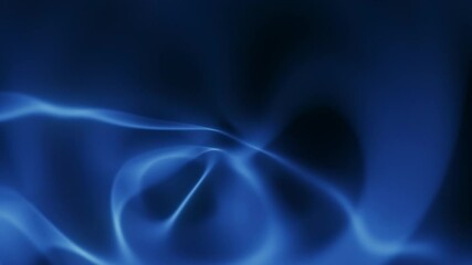 Poster - ethereal smoke motion loop: dark, abstract blue smoke swirls in a seamless loop, creating an etherea
