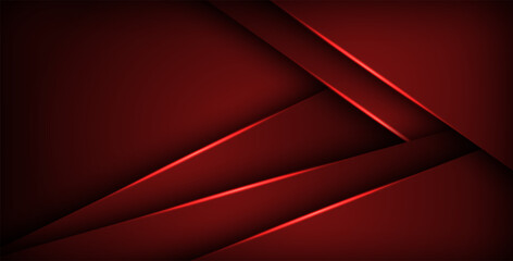red geometric triangle vector background overlap layer on black space for text and background design. eps10 vector