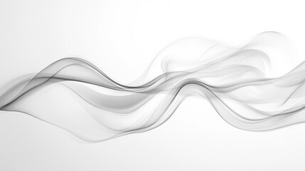 Poster - Soft wisps of translucent smoke weave gracefully through the air, creating an ethereal effect against a clean, bright backdrop. The delicate lines evoke a sense of calm and artistry