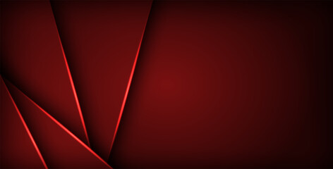 red geometric triangle vector background overlap layer on black space for text and background design. eps10 vector