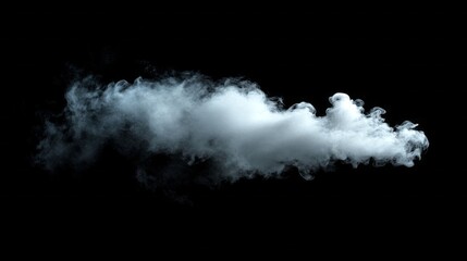 Aufkleber - Wisps of vapor swirl and billow against a deep black background, creating a mesmerizing and ethereal atmosphere that captivates the senses and ignites the imagination