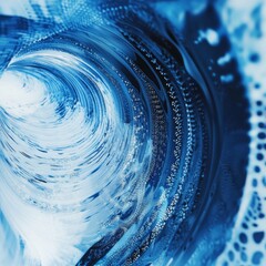 Aufkleber - Abstract Blue Vortex: A Mesmerizing Swirl of Color and Texture Creating a Dreamy and Surreal Visual Experience