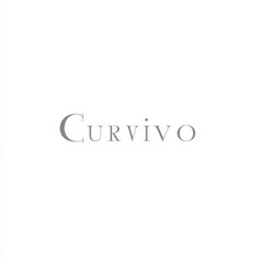 Poster - Elegant 'Curvivo' Typography on White Background, Showcasing a Modern and Minimalist Aesthetic Design.