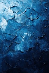 Poster - Abstract blue textural background with cracked paint effect for artistic and modern design projects and creative concepts on canvas and paper