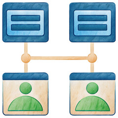 Poster - ecommerce marketing plan, Data flow diagram illustrating user connections and interactions