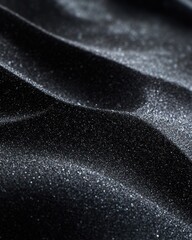 Poster - Abstract Black Glittering Sand Dunes Texture Background Capturing Depth and Shimmering Light for Creative Projects and Design Elements