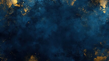 Poster - Dark Blue Background with Gold Texture for Elegant Designs
