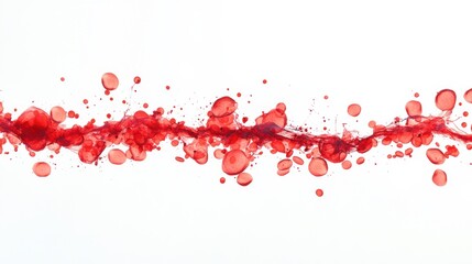 Poster - Abstract Red Splash on White Background for Artistic Concepts
