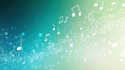 Poster - Abstract Musical Notes Background with Soft Color Gradients