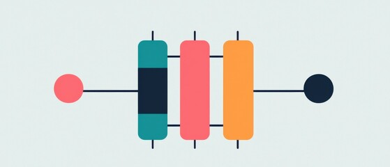 Poster - Pastel Background Infographics concept. Soft Pastel Colored Geometric Infographic with Balanced Shapes and Patterns
