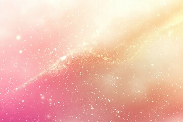 Aufkleber - Ethereal pink and gold gradient with sparkling dust trail creating a dreamy and magical background for creative projects and designs