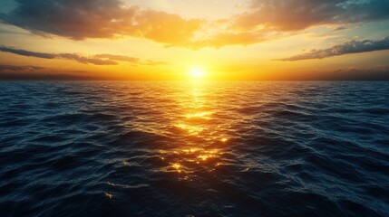 Poster - Top view image of a large calm body of water with smooth surface and gentle ripples in the background