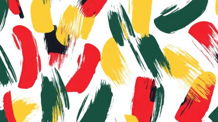 Poster - Colorful Abstract Brush Strokes Pattern for Creative Backgrounds