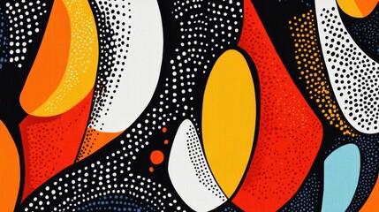 Poster - Vibrant Abstract Shapes with Bold Colors and Dynamic Patterns