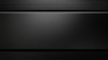 Poster - Smooth Black Metal Panel with Subtle Texture and Reflections