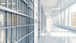 © Cheewynn - A bright, empty corridor in a prison, featuring metal bars and large windows, creating a stark and austere atmosphere.