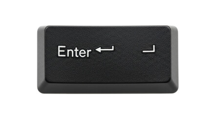 Fototapete - Isolated Black Enter Keycap from Computer Keyboard