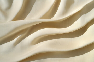 Poster - Soft folds of light fabric creating gentle shadows in a serene setting