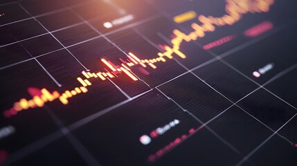 Poster - A stock chart displaying financial trends and data in a professional setting for investment and market analysis