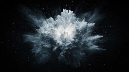 Poster - Explosive cloud formation outer space digital art cosmic environment abstract viewpoint surreal concept