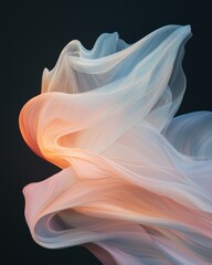 Poster - Elegant flowing fabric abstract studio minimalist close-up artistry