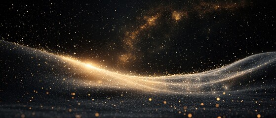 Poster - Stunning cosmic landscape outer space digital art ethereal environment wide viewpoint celestial concept