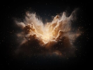 Poster - Celestial explosion outer space abstract art cosmic environment wide angle energy manifestation