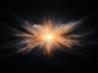 Poster - Cosmic explosion event in space digital art nebulae dark background celestial concept