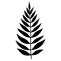 leaf, design, nature, plant, graphic, silhouette, black, vector, botanical, set, shape