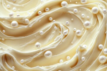 Poster - Close-up of cake with white frosting and pearls