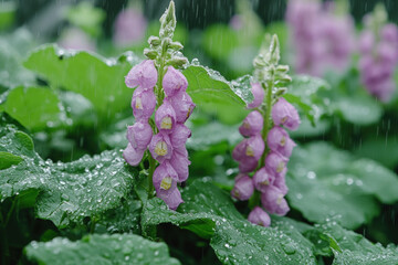 Canvas Print - A close-up of Pueraria lobata (kudzu) plant, detailed and natural, garden setting