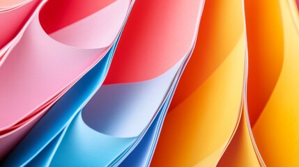 Poster - A close-up photo of folded paper creating geometric patterns. The 3D effect makes an abstract background.