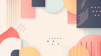 Poster - Create eye-catching designs with geometric shapes, soft colors, and well-organized text. Perfect for covers, backgrounds, templates, banners, and more.