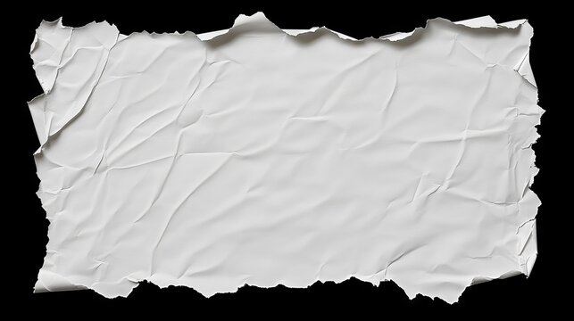 Ripped white paper with torn edges and a message. Transparent background version also available.