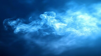 Aufkleber - Swirling blue smoke gently fills the air, creating a mystical aura against a deep blue backdrop. The tranquil vibes evoke a sense of wonder and calmness in the moment