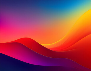 Wall Mural - generate a gradient that blends multiple colors starting with red at the bottom transitioning throug