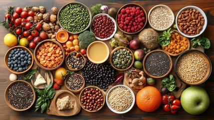 Poster - a picture of all the healthy and diverse food