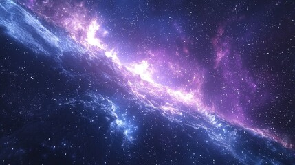 Wall Mural - Cosmic Nebula Purple, blue gas clouds in space, distant stars, background for science fiction