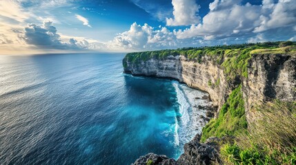 Wall Mural - Majestic Nusa Penida Cliffside: Breathtaking Ocean Views