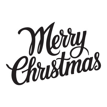 merry christmas lettering and happy birthday