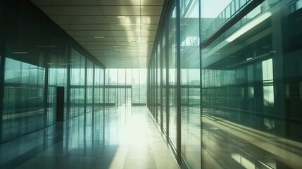 Poster - Bright Modern Office with Natural Light and Glass Walls