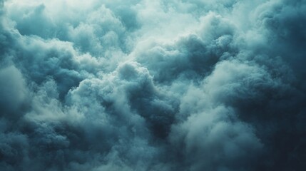 Aufkleber - Dark and moody clouds gather in intricate patterns, casting shadows across the earth below as the sun sets. A dramatic interplay of light and shadow unfolds in the twilight